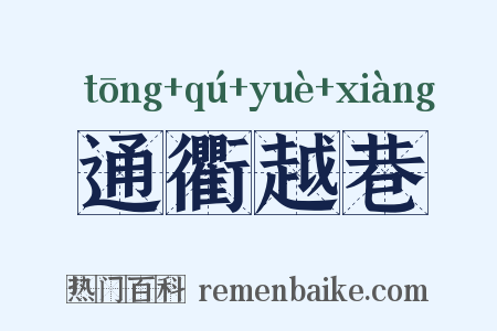 通衢越巷是什么意思的图片